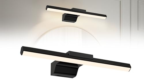 XMTECH LED Spiegelleuchte Bad 40cm 10W Warmweiß 3000K IP44 Wasserdicht Badezimmer Wandlampe Aluminium Spiegelbeleuchtung Flimmerfrei Make-up Rasur Pflege Energieeffizient