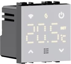 Elektronova termostato da incasso modulo programmabile 2P 240V display touch retroilluminato colore bianco compatibile su supporti Bticino Matix