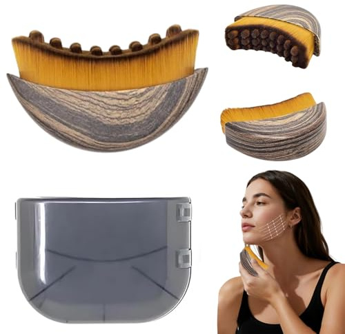 Brosse de Drainage Lymphatique Visage, Brosse Visage pour le Drainage Lymphatique & Outil de Brossage à Sec pour Usage Quotidien, Conception Ergonomique pour Epouser Précisément la Peau
