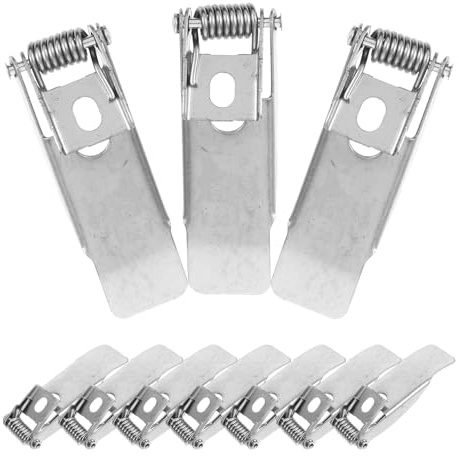 MALUGOGO 10 Piezas Clips de Resorte para Downlight y Spotlight de Hierro Color Plata, Compatibles y Versátiles para Oficinas y Espacios Comerciales