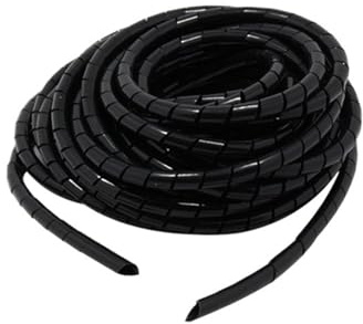 Spiral Wrap Cable Wire Protector 3D Printer Spiral Cable Management Sleeve 8mm x 12 Meters Multicolor(Black)