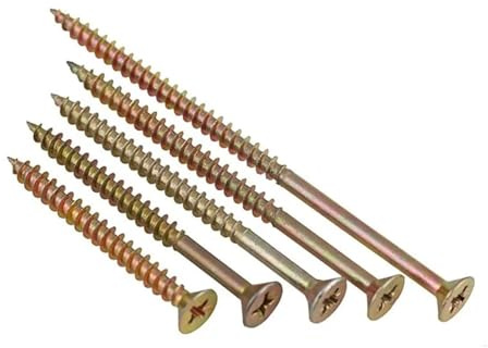 HUSNDDK Phillips Flat Head Drywall Screw Cross Countersunk Quick Self Tapping Wood Screws KA Color Zinc-Plated Hardened Tip Nail(70mm(10Pcs),M5)