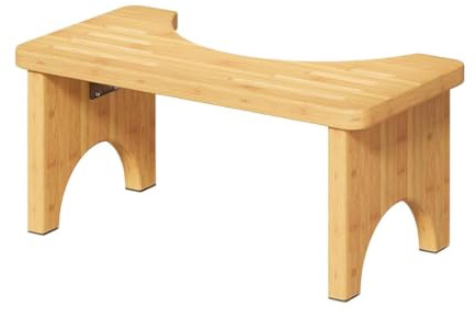 Sgabello Per Toilette In Legno - 40 Cm, Sgabello Pieghevole Per Cacca Per Il Bagno | Gradino Per WC Antiscivolo | Poggiapiedi Accovacciato - Per Bambini Adulti Casa Viaggi Hotel Appartamenti