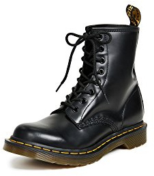 Dr. Martens Damen 1460 Smooth Leather Lace Up Boots Stiefel mit 8 Ösen, Schwarz, 38 EU