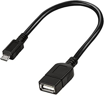 LogiLink AA0035 USB 2.0 OTG (On-The-Go) Adapterkabel für schnelle Datenübertragung zum und vom Smartphone, 20cm