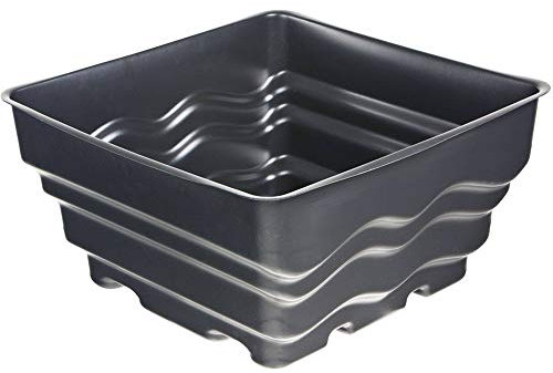 Heissner Bac carré préformé pour Fontaine Noir 58 x 58 x 30 cm