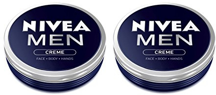 Nivea Crema hidratante facial para hombre, para la cara y el cuerpo, 75 ml, 2 unidades