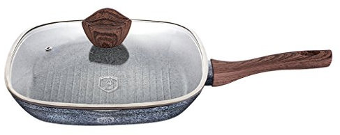Berlinger Haus Forest Line- Original Brown Grill Poêle avec couvercle 28 cm, BH/1599 en acier inoxydable 18/8