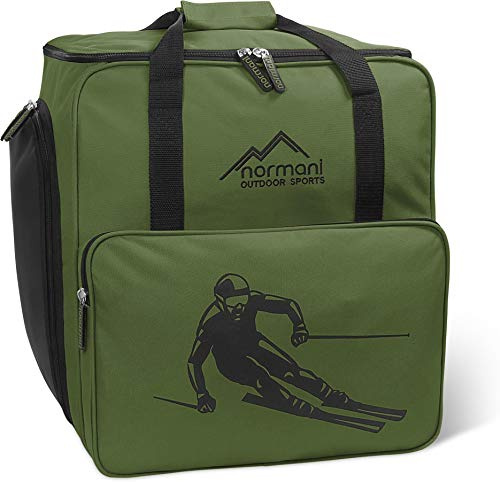 normani Skischuhtasche mit separatem Helmfach und Rucksackfunktion Alpine DEPO Farbe Oliv