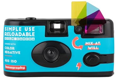 Lomography Simple Use Reloadable Film Camera Couleur Négative 400 – Appareil jetable préchargé et réutilisable