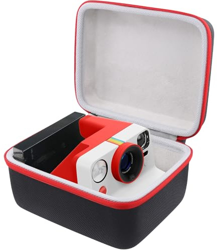 Khanka Étui Rigide pour Polaroid Now Gen3,Now+ Gen3,Now Gen2,Rouge | Compatible avec Polaroid Now Gen3,Now+ Gen3,Now Gen2,Now+ Gen2,Now Now+ I-2,Flip;Étui Rigide de Rangement,Étui uniquement