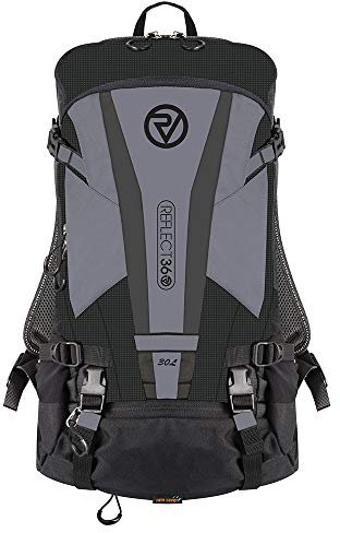 Proviz REFLECT360 Hi Viz Reflective Explorer Backpack 30L, Rucksack Bag Hi Visibility, Black
