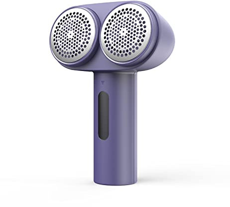 Liphier Rechargeable Fabric Shaver Lint Remover – Portable Double-head Fuzz Shaver Removing Fuzz Pills & Bobbles for Clothes｜Toys｜Carpets - Purple