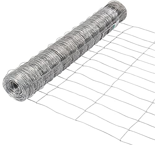 VOSS.farming 50m Wildzaun 125/13/30 Drahtzaun 125cm hoch verzinkt Knotengittergeflecht, Wildabwehr, Forstzaun, 2,0mm Draht, Weidezaun, Verbissschutz
