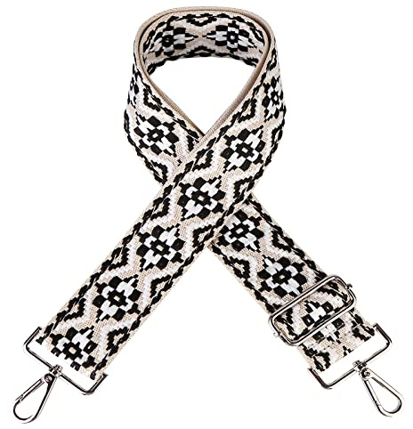 Vegena Schultergurt für Taschen Breit 5cm - Verstellbarer Taschengurt zum Wechseln - Schulterriemen für Taschen Mehrfarbiger Boho für Handtaschen Damen 75-135cm