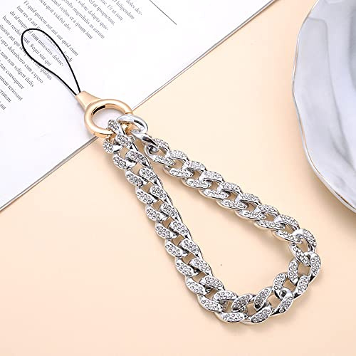 Duories Universale Bunte Acrylkette Handykette Handgelenkschlaufe Kette Handy Lanyard Handy Anhänger Telefonkette Schlüsselanhänger Handyschmuck Hängende Kette Handschlaufe Taschenanhänger