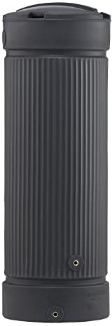 Regentonne anthrazit Säule Athen 500 Liter aus UV- und witterungsbeständigem Material. Frostsichere Regenwassertonne BZW. Regenfass Regenwassertank mit hochwertigen Messinganschlüssen