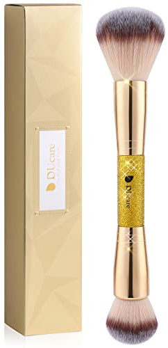 DUcare Make up Pinsel Doppelseitiger Foundation Pinsel Rouge-Puderpinsel Synthetische Haar Kabuki Schminkpinsel ideal für Creme oder Puder