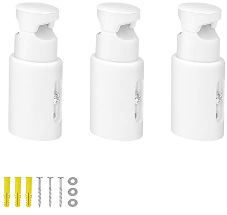 3 Pièces Fixation Seche Serviette, HASLED ABS Support Radiateur Mural, Distance Réglable, Fixation Radiateur Convient aux Radiateurs de Salle de Bain Droits ou Courbes