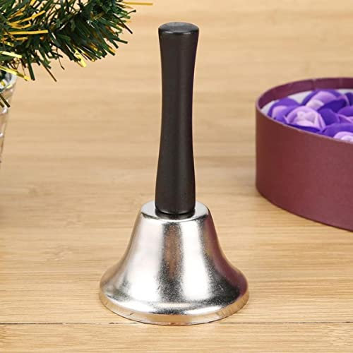 Kreative Weihnachtsglocke aus Holz, gestochen scharfer Ton, Weihnachtsmann, Jingle Bells, Aufmerksamkeit, Attraktion, Schule, Hochzeit, Partyzubehör, Silber