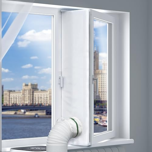 Loviga 300CM Portable AC Window Seal, Casement Window Vent Kit Seal Kit for Portable Air Conditioner Dryer, 100% Sealing Waterproof Easy to Install for Crank Out/Awning/Skylights Window