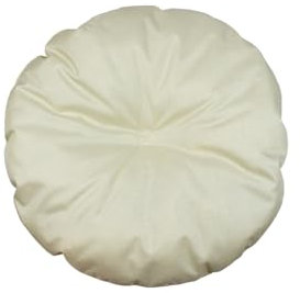 Damian-Wiklina Hundekissen – Katzenkissen – rund Größe ⌀ 40 cm Ecru Farbe – Hundebett – Katzenbett – Katzenmatte – Matratze für Hunde oder Katze – Waschbar – Ideal für Transportkörbe oder Tierbet