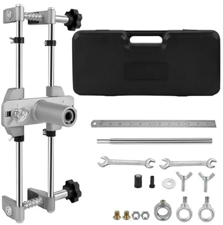 Langjiee 16PCS Door Jam Jig Kit Door Lock Mortise With 3PCS 18mm / 22mm / 25mm M10 Cutters Clamping Thickness 1.2in-2in For Lock Changing