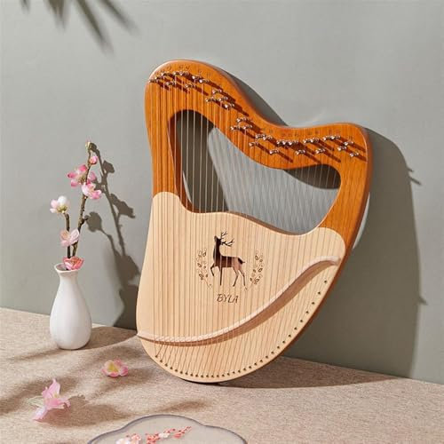 27 Saiten Harfe Instrument Anfänger 32 Saiten Tragbar Zither Instrument Musik Lyre Harfe Mit Gigbag,Stimmschlüssel,Ersatzsaite Und Handbuch (Color : 32-String,Size : Sets)