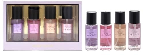 Victoria's Secret Women's Mist Set - 4 pc Gift Set with Love Spell, Pure Seduction, Bare Vanilla, Velvet Petals 2.5 oz Fragrance