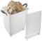 Tefola Foldable Laundry Basket with Wheels, White, 41L Large Capacity, Plastic, Classic Style, With Wheel, Foldable