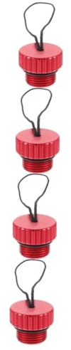 Sosoport 4pcs Dive Tank Valve Protector Cap Cover Cord Dustproof Scuba Adapter Cap for Air Lightweight Versatile and Noticeable Design for Diving Environments