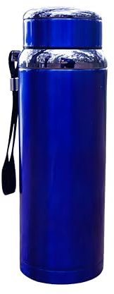 Borraccia Termica 800 ml in Acciaio Inox 316 – Isolamento a Doppia Parete – Mantiene 24h Freddo / 12h Caldo – Design Sportivo con Laccio – Colore Blu