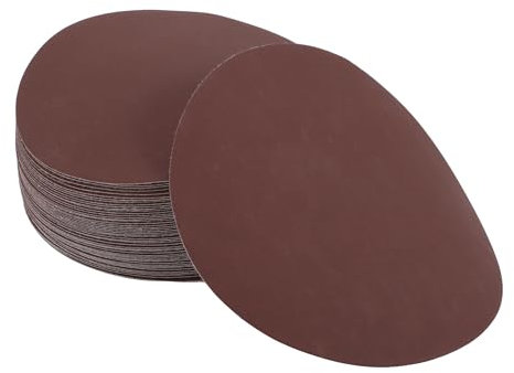 INFINAUTO Discos De Lijado 7 2000 Grit Reparación Automotriz Redonda Gancho Y Lazo Papel De Lija Óxido De Aluminio Base De Papel Rojo 50 Pzas