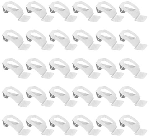 30 Stück Bilderrahmen-Clips Rahmenloser Bilderrahmen Aufhänger Bilderhaken Bilderrahmen, Befestigungshaken für Bilder und Leinwand, Klammern für Bilderrahmen aus Metall, Zubehör zum Aufhängen, Silber