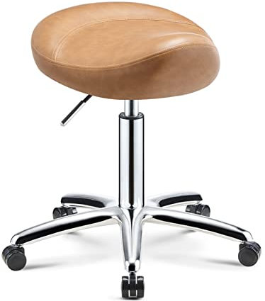 Ergonomischer Sattelhocker Zahnarztstuhl Schönheitshocker Höhenverstellbar für Zahnarzt, Salon, Massage, Büro,D,S