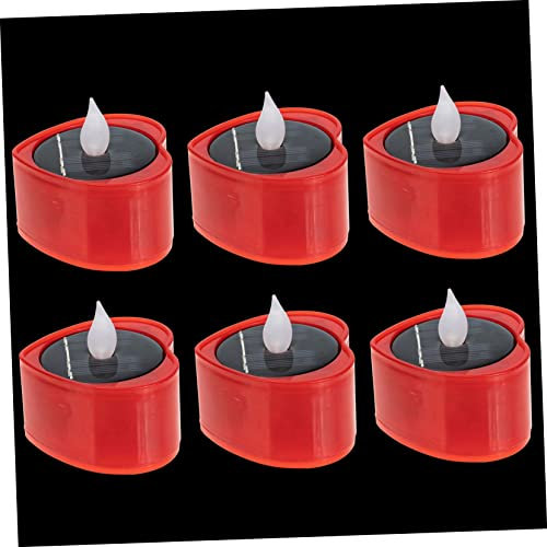JOINPAYA 6pcs Solar Powered Led Tealight Solar Outdoor Candle Light Tealight Led Flameless for Garden Lights