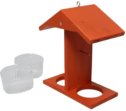 Distribuidores de néctar para Colibríes al Aire Libre - Colgante para Loriots de Doble Tanque - Doble Tanque Resistente a la Intemperie para balcón terraza y Espacios Exteriores