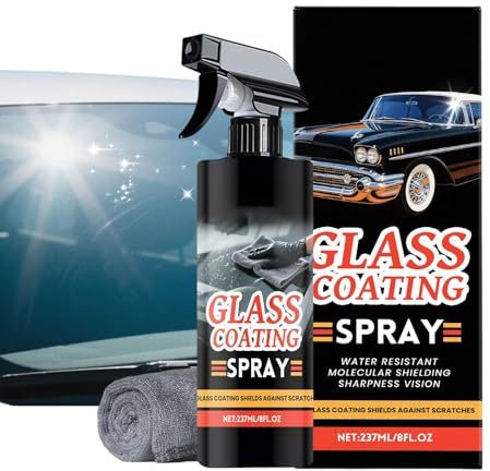 Limpiacristales Coche - Spray Limpiacristales 23.7cl,Agente Abrillantador con Toalla para Parabrisas Mañanero Invierno Garaje | Para Coche Camión Invierno Mañana Garaje Desplazamiento Diario Exterior
