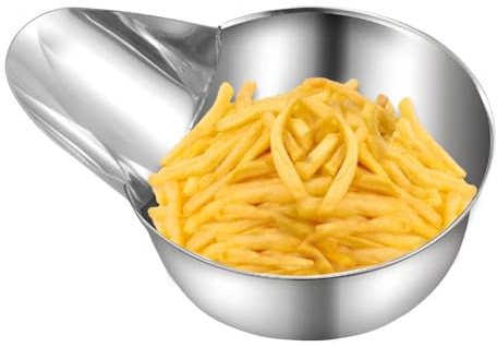 Cucharón de cocina para alimentos, pala de freidora de acero inoxidable para cocina - preparación de alimentos, boquilla de pato, agitador para, comedor, catering, camión, restaurante, cine
