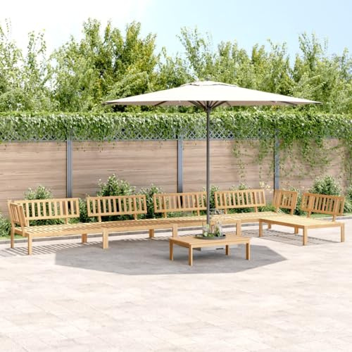 Frdhee Loungesofa Couch Gartenlounge Sofa,6 TLG. Garten Sofagarnitur aus Paletten Massivholz Akazie,Für Garten Balkon Terrasse Outdoor,Ergonomisches Design