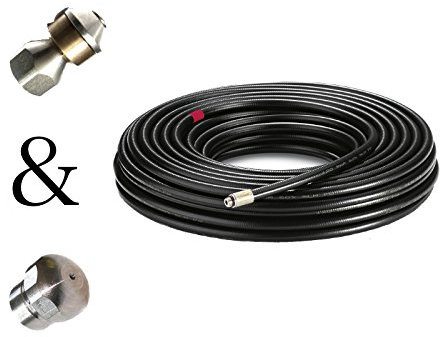 20 Meter PREMIUM-PLUS!+ Rohrreinigungsschlauch-SET (3-Teilig) von ONE!...passend für Kärcher, Kränzle, Alto, WAP, KEW Hochdruckreiniger Professional ersetzt 6.390-028.0 6.390-030.0