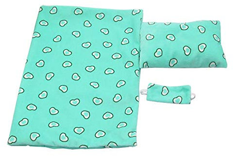 Yeaser Puppenbett Zubehör für 45,7 cm große American Girl Puppe – Schlafsack, Kissen, Augenabdeckung, Spielzeug, Weihnachtsgeschenk (#C)