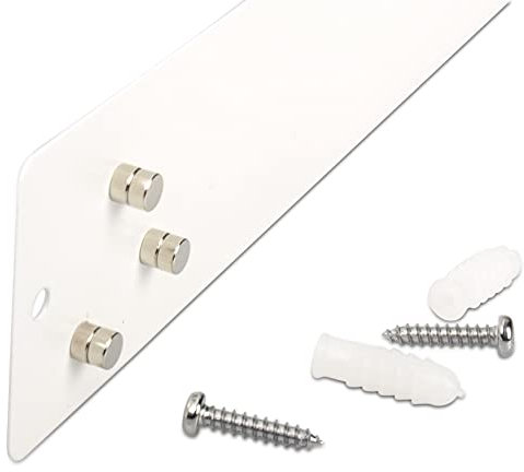 magnets4you - Magnetleiste zum Anschrauben | 350x50mm | weiß | inkl. Schrauben & 6 starker Magnete | Haftgrund für alle Magnete