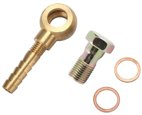 Tbest Banjo Bolt, M14x1,5 bis 3/8 Zoll Turbo Coolant Banjo Bolt Kit, Edelstahl, Automotive-Fuel-System-Fittings