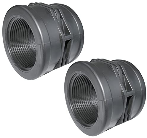 AERZETIX - C52032 - Juego de 2 manguitos de presión 1 1/2'' hembra/hembra para atornillar en plástico PN 6 bares - racor de presión para atornillar