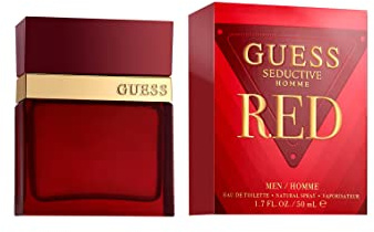 GUESS Seductive Red, Eau de Toilette, Parfym för män, Orientalisk vanilj, långvarig fängslande doft, 50 ml