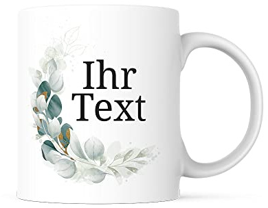 Tasse Mondsichel Aquarell mit Namen, Gute-Nacht-Becher Keramik | Teetasse personalisiert mit Aquarell-Mond – für Abendtee, Gute-Nacht-Kakao und kleine und große Träumer