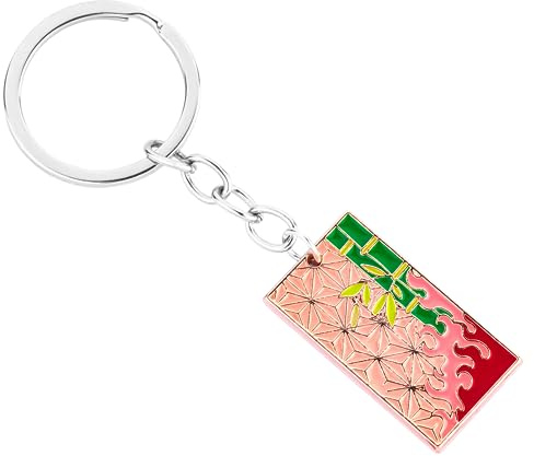Demon Slayer Schlüsselanhänger - Tanjiro, Nezuko, Zenitsu, Giyu, Tengen, Shinobu, Kyojuro Charms - Langlebige Anime Schlüsselanhänger für Rucksäcke, Taschen, Autoschlüssel, Nezuko, One size