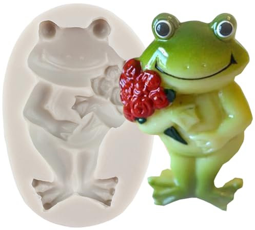 MINFEIDMS Frosch-Fondant-Form zum Dekorieren von Kuchen, Schokolade, Süßigkeiten, Gummipaste, Polymer-Ton, 1 Stück