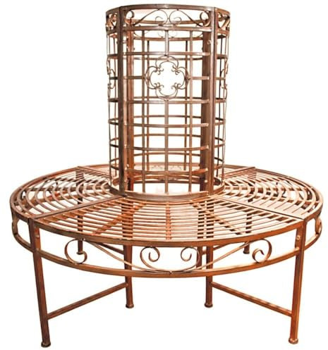 möbelando Baumbank >Larissa< in Bronze aus Stahl - 38x112cm (BxH)